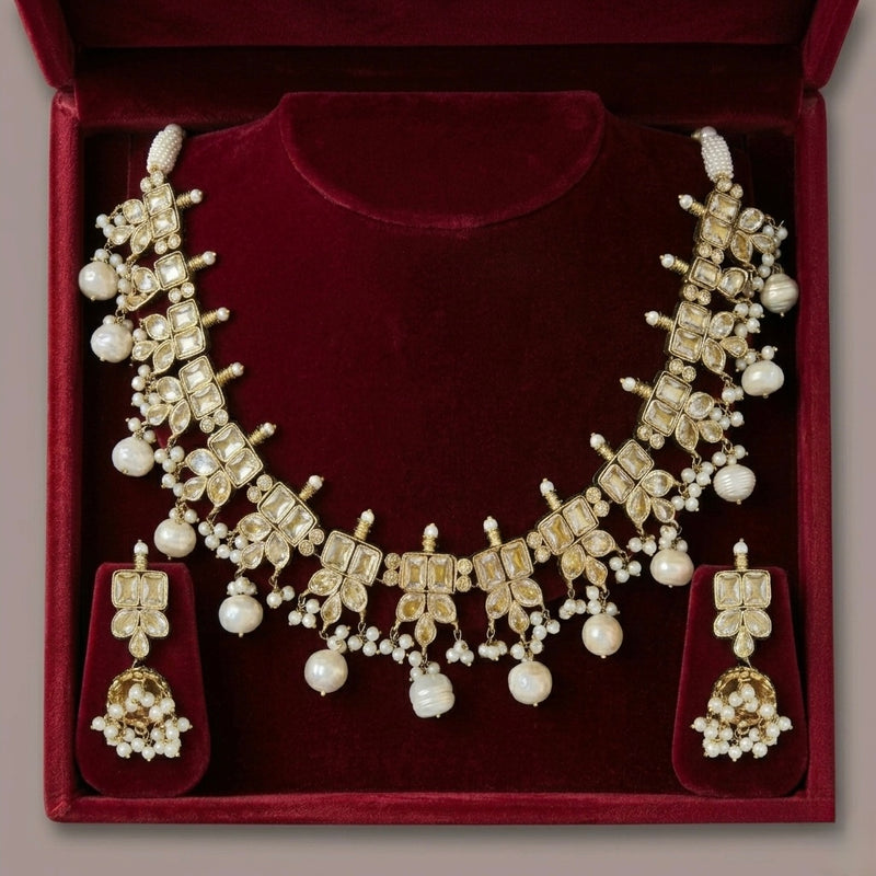 Polki Jhumka Set
